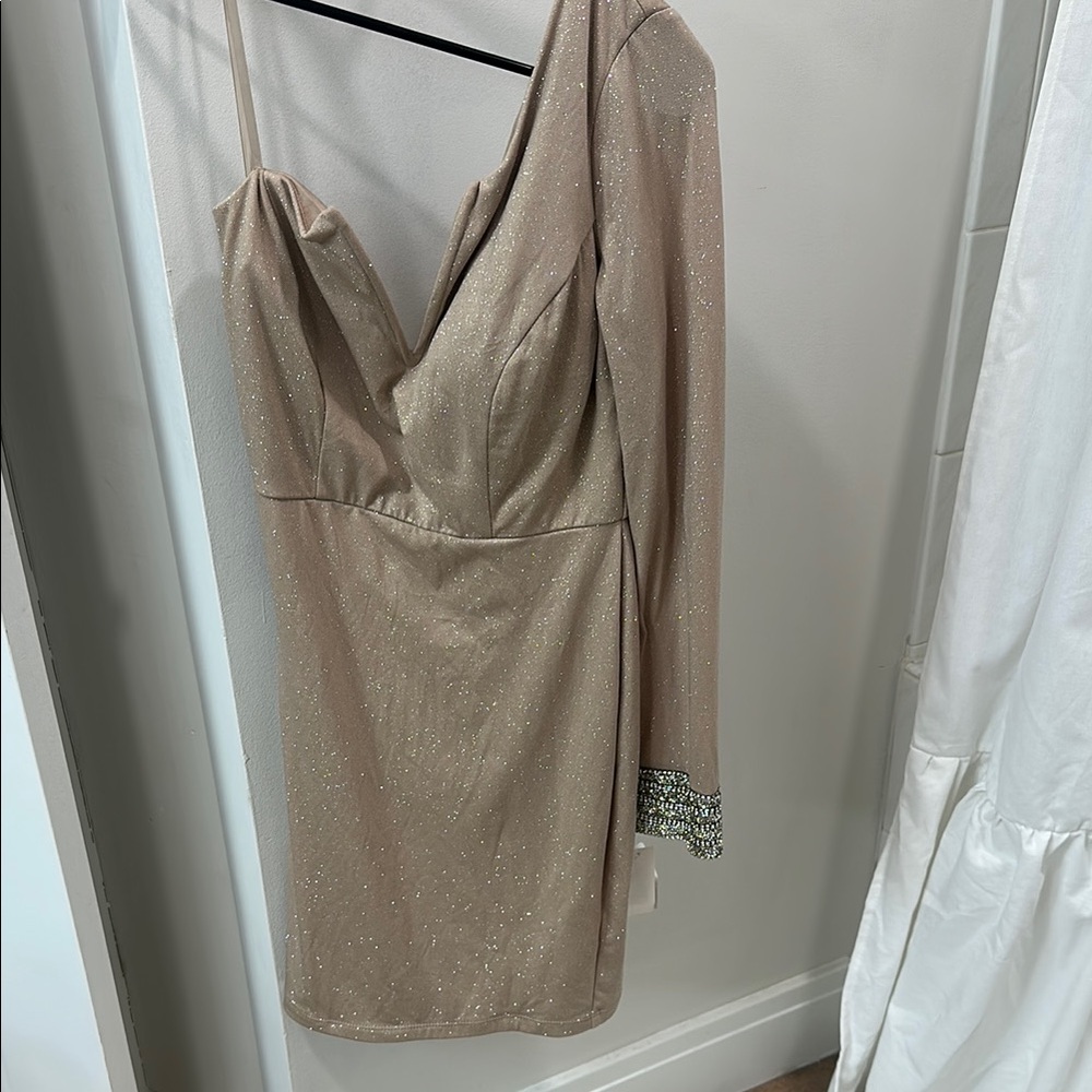 Elegant Beige Evening Dress